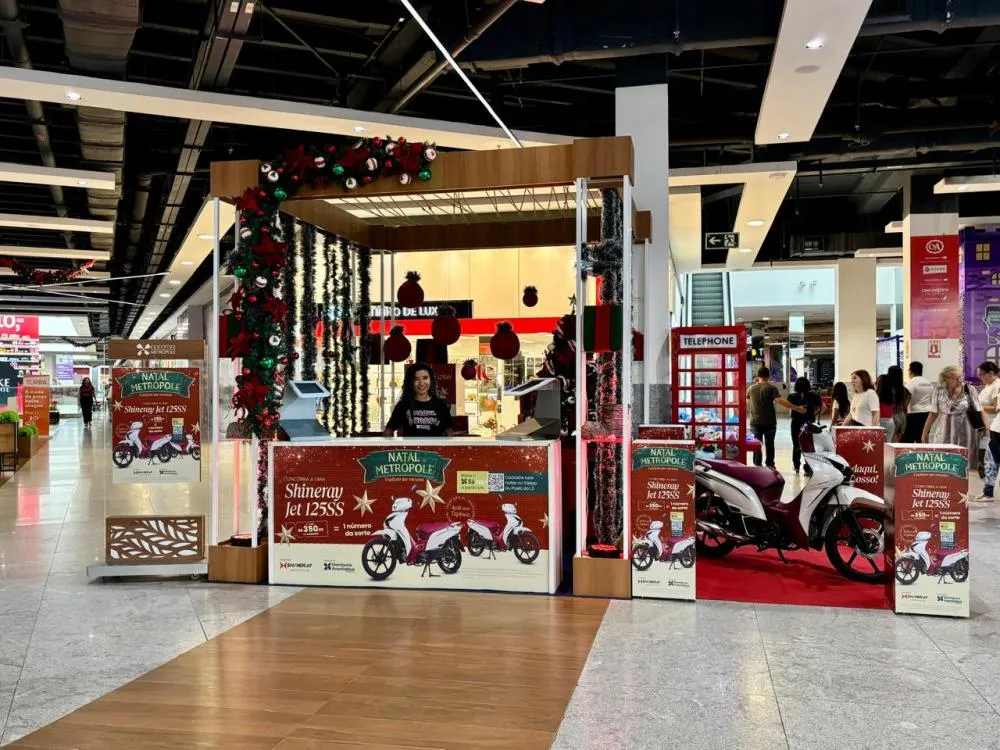 Shopping Metrópole Ananindeua sorteará 5 motos Shineray na Campanha de fim de ano