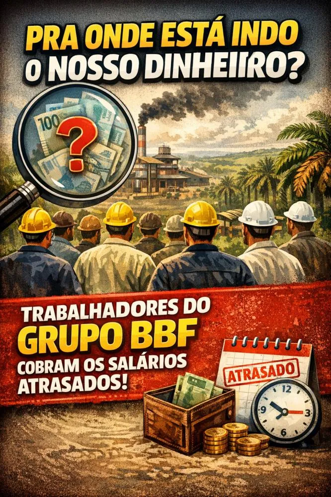 Pra onde está indo o nosso dinheiro? Trabalhadores do Grupo BBF cobram os salários atrasados