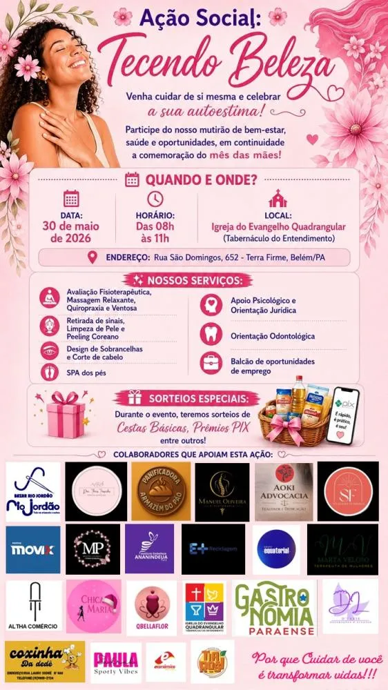Ação Social “Tecendo Beleza” promove mutirão de saúde, bem-estar e oportunidades em Belém
