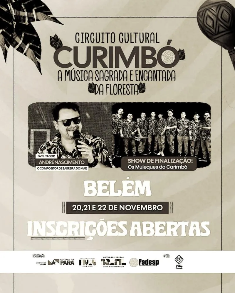 Circuito Cultural Curimbó traz a magia da música sagrada da floresta a Belém