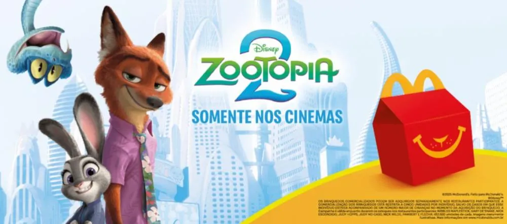 McLanche Feliz comemora o lançamento de Zootopia 2